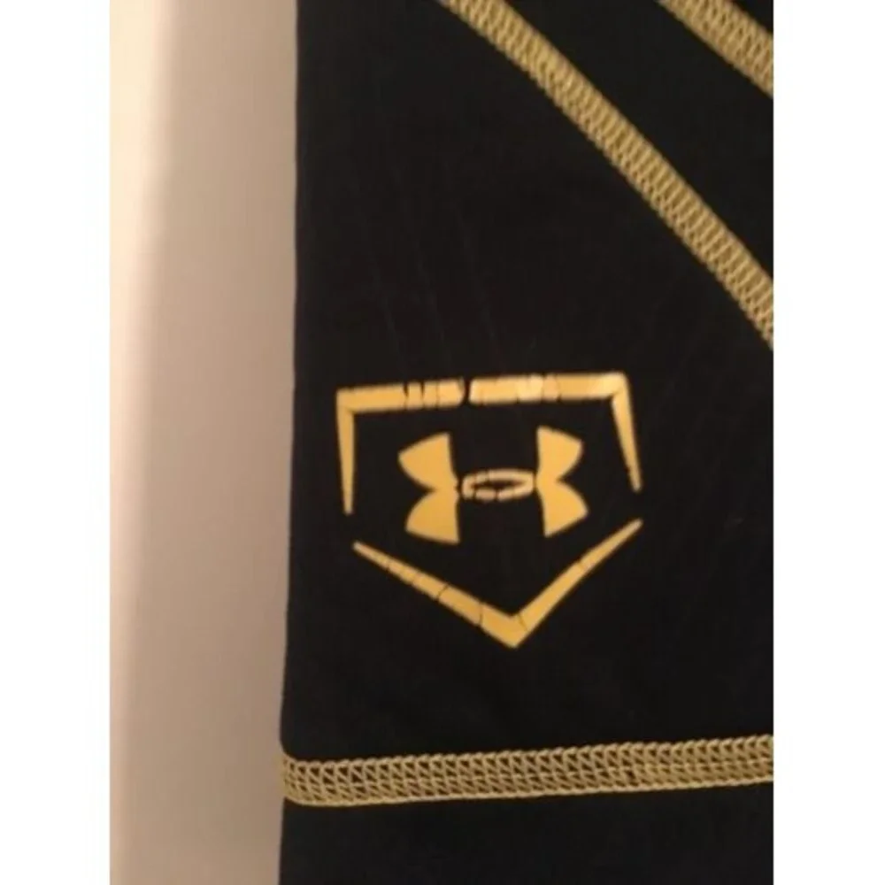 1 Pc Under Armour Youth Boys Black Boxer Brief Compression Fitted Shorts Size L
